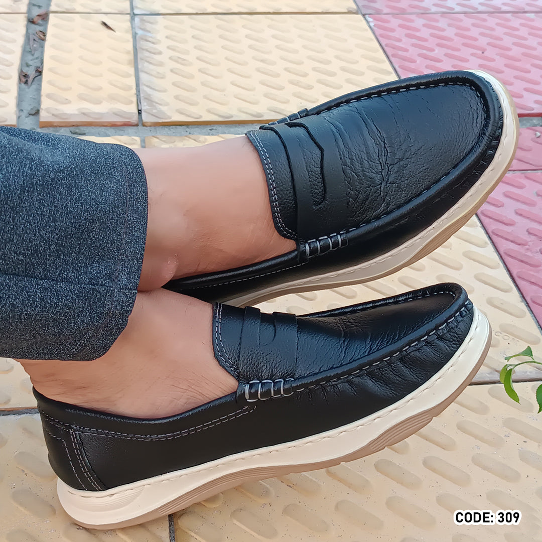 Genuine COW Leather Light Weight Casual Shoes - 309