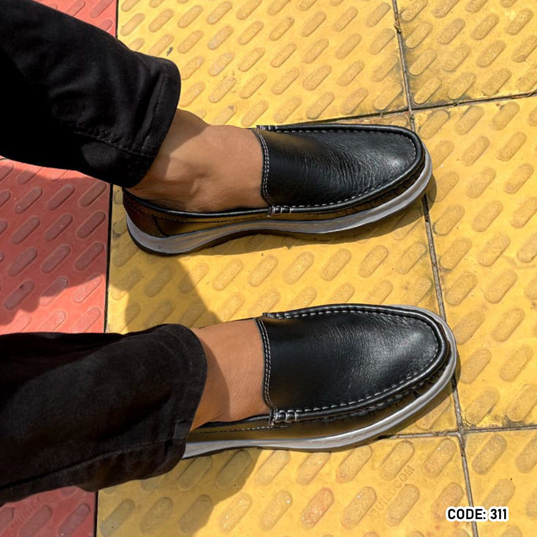 Genuine COW Leather Light Weight Casual Shoes - 311