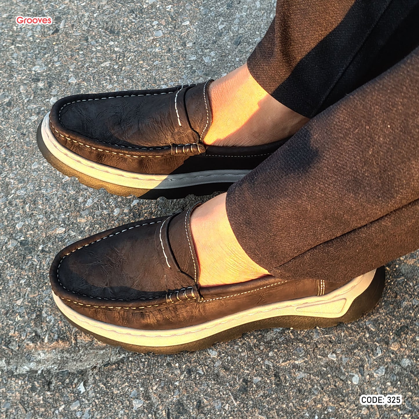 Genuine COW Leather Super Comfortable Casual Shoes -325