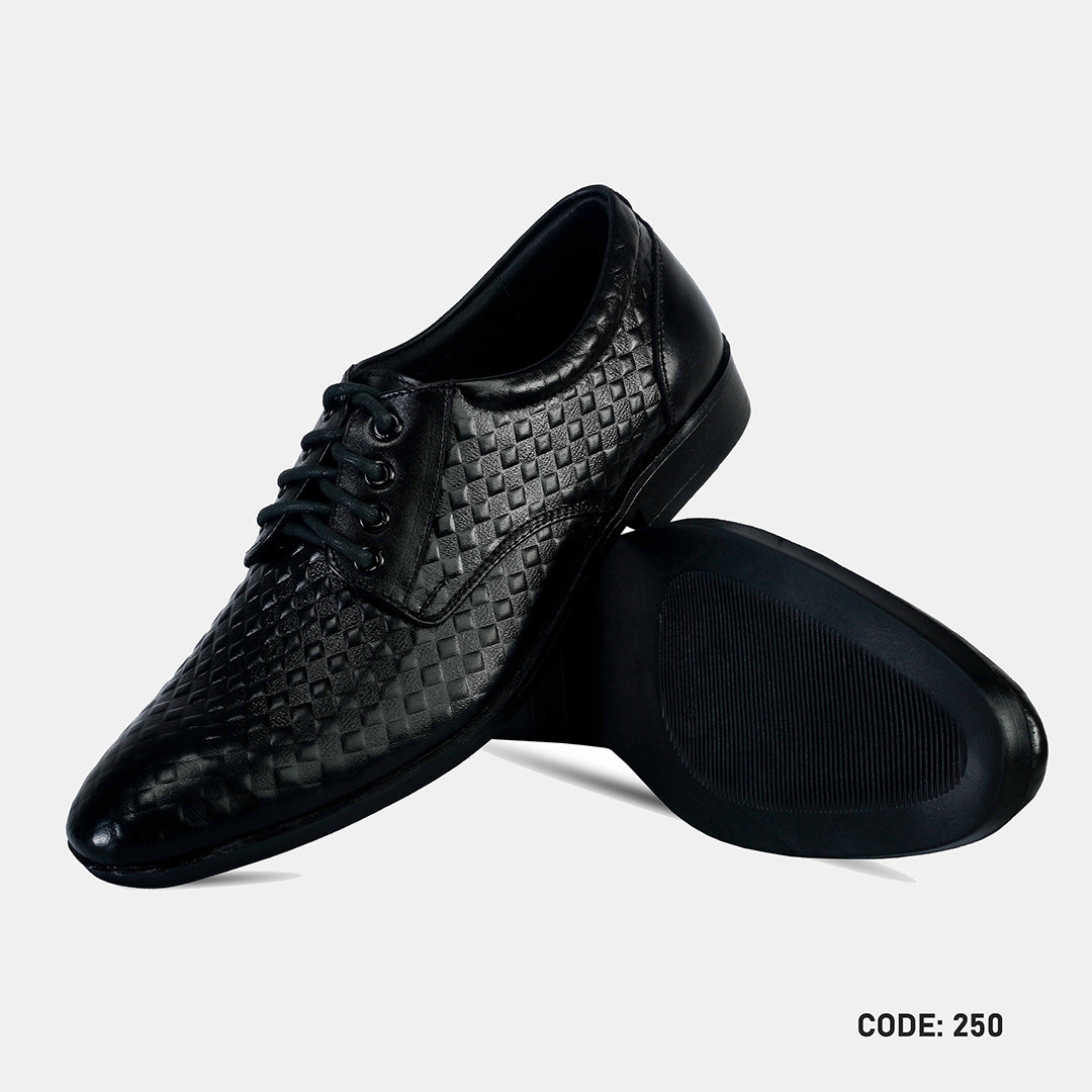 Premium Cow Embossed Leather Formal Lace-Up Shoes For Gentleman - 250