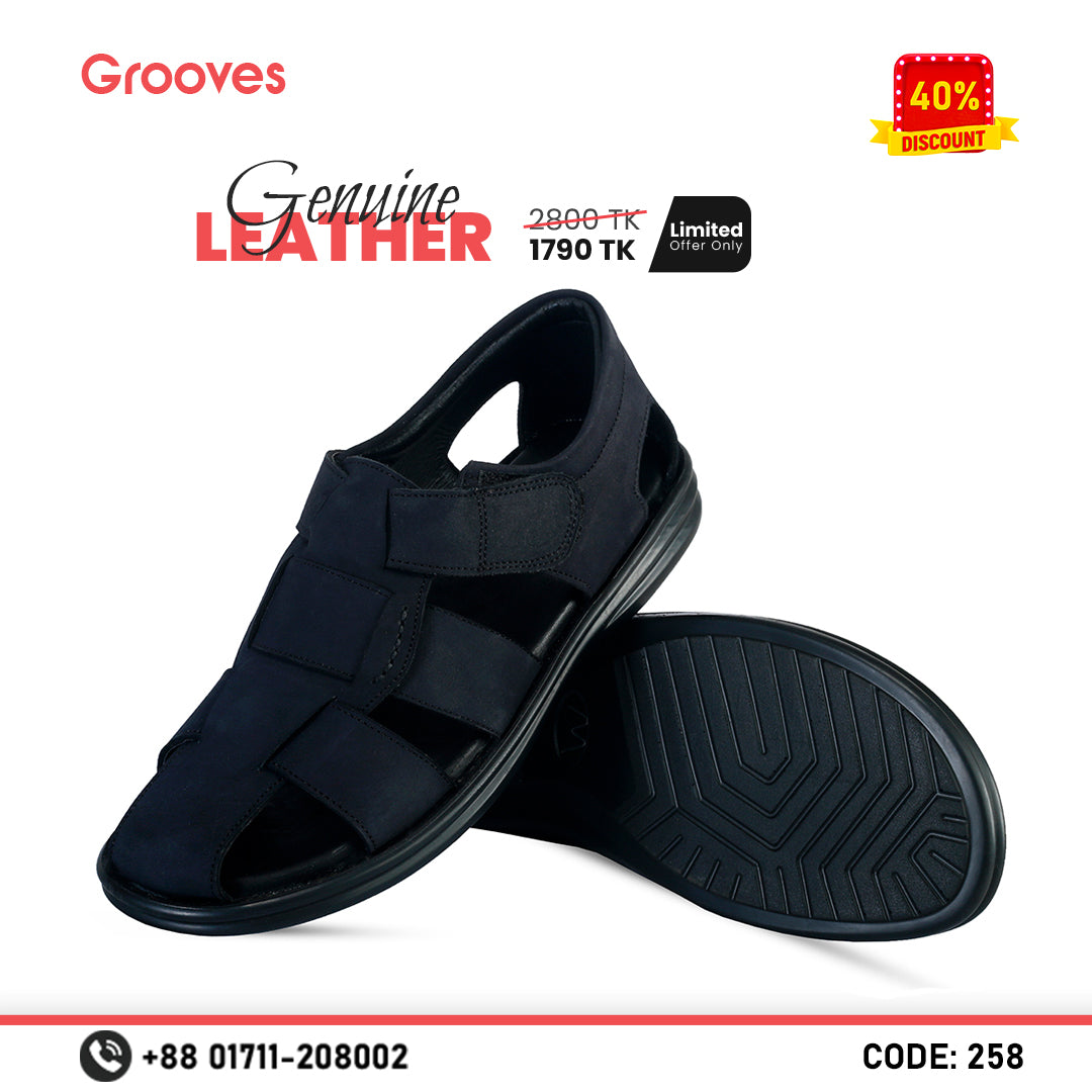 Genuine Cow Leather Casual Sandal for Men's- 258