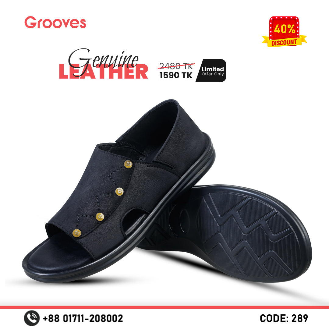 Genuine Cow Leather Casual Sandal for Men's- 289