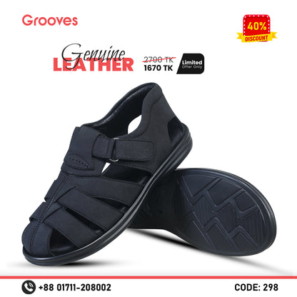 Genuine Cow Leather Casual Sandal for Men's- 298