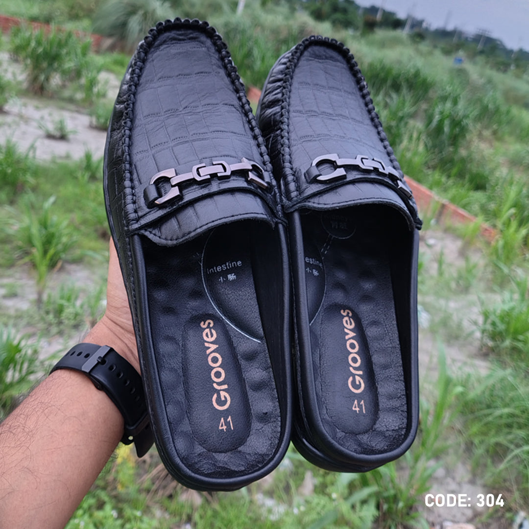Cow Leather Crocodile Dice leather moccasin half-loafer for Men’s - 304
