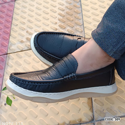 Genuine COW Leather Light Weight Casual Shoes - 309