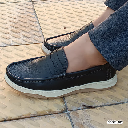 Genuine COW Leather Light Weight Casual Shoes - 309