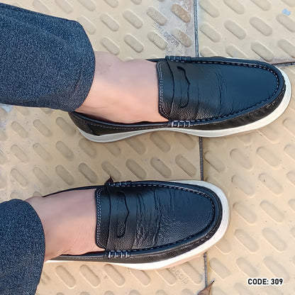 Genuine COW Leather Light Weight Casual Shoes - 309