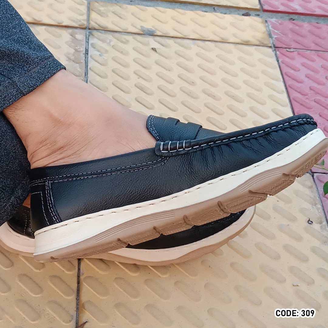 Genuine COW Leather Light Weight Casual Shoes - 309