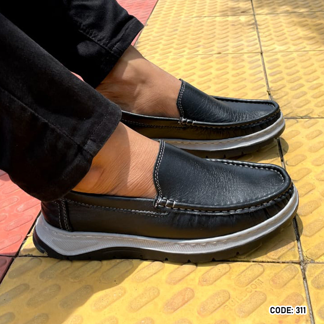 Genuine COW Leather Light Weight Casual Shoes - 311