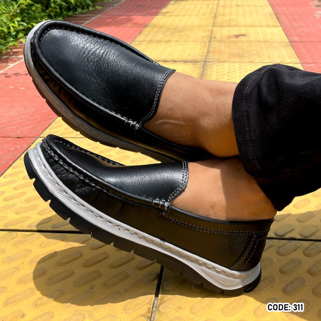 Genuine COW Leather Light Weight Casual Shoes - 311