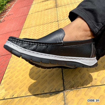 Genuine COW Leather Light Weight Casual Shoes - 311