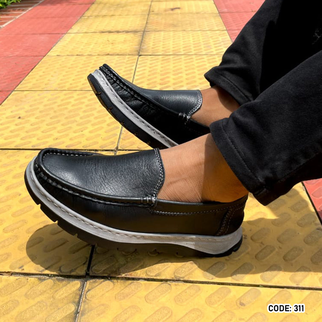 Genuine COW Leather Light Weight Casual Shoes - 311