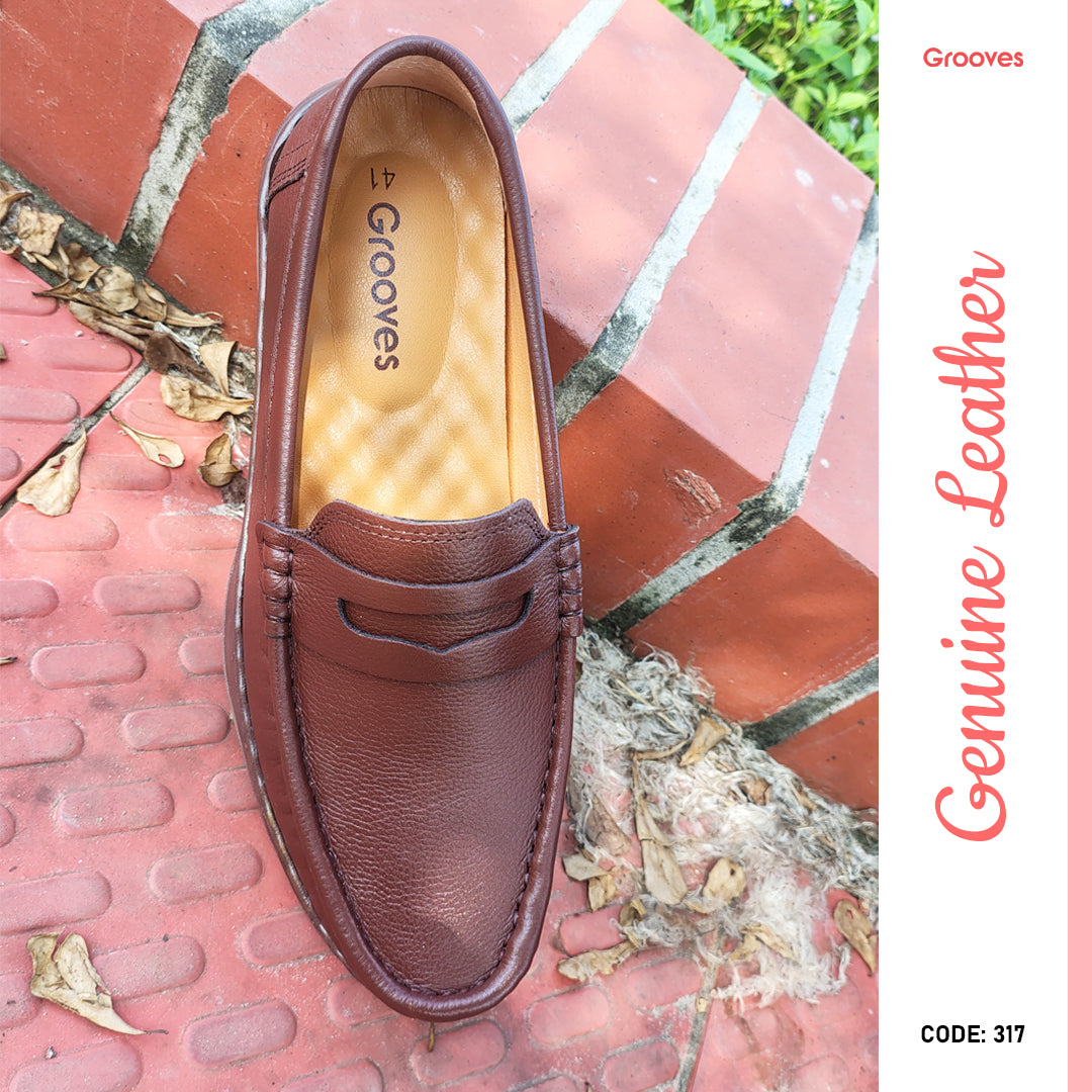Genuine COW Leather Light Weight Casual Shoes -317