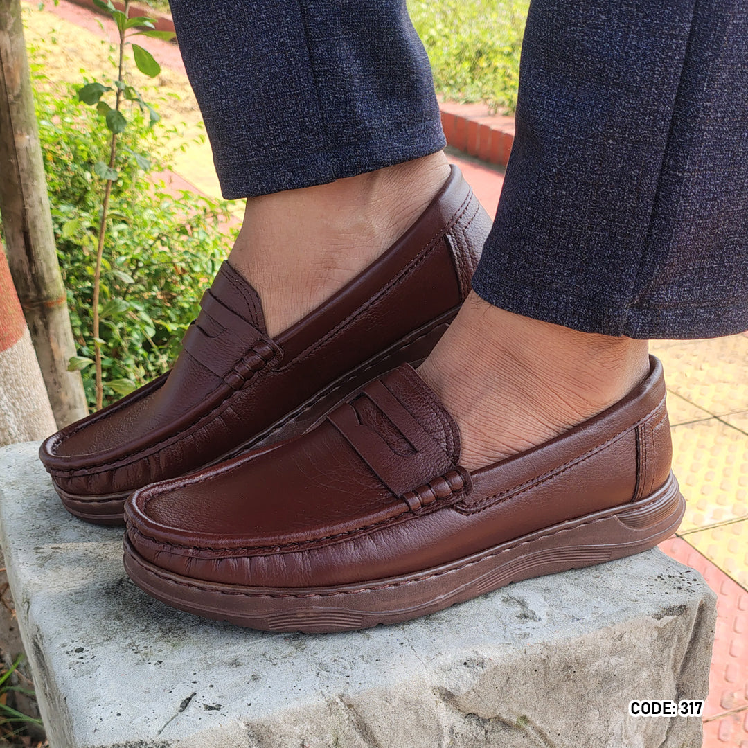 Genuine COW Leather Light Weight Casual Shoes -317