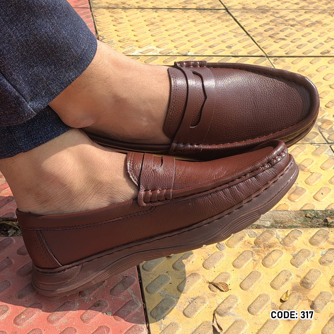 Genuine COW Leather Light Weight Casual Shoes -317