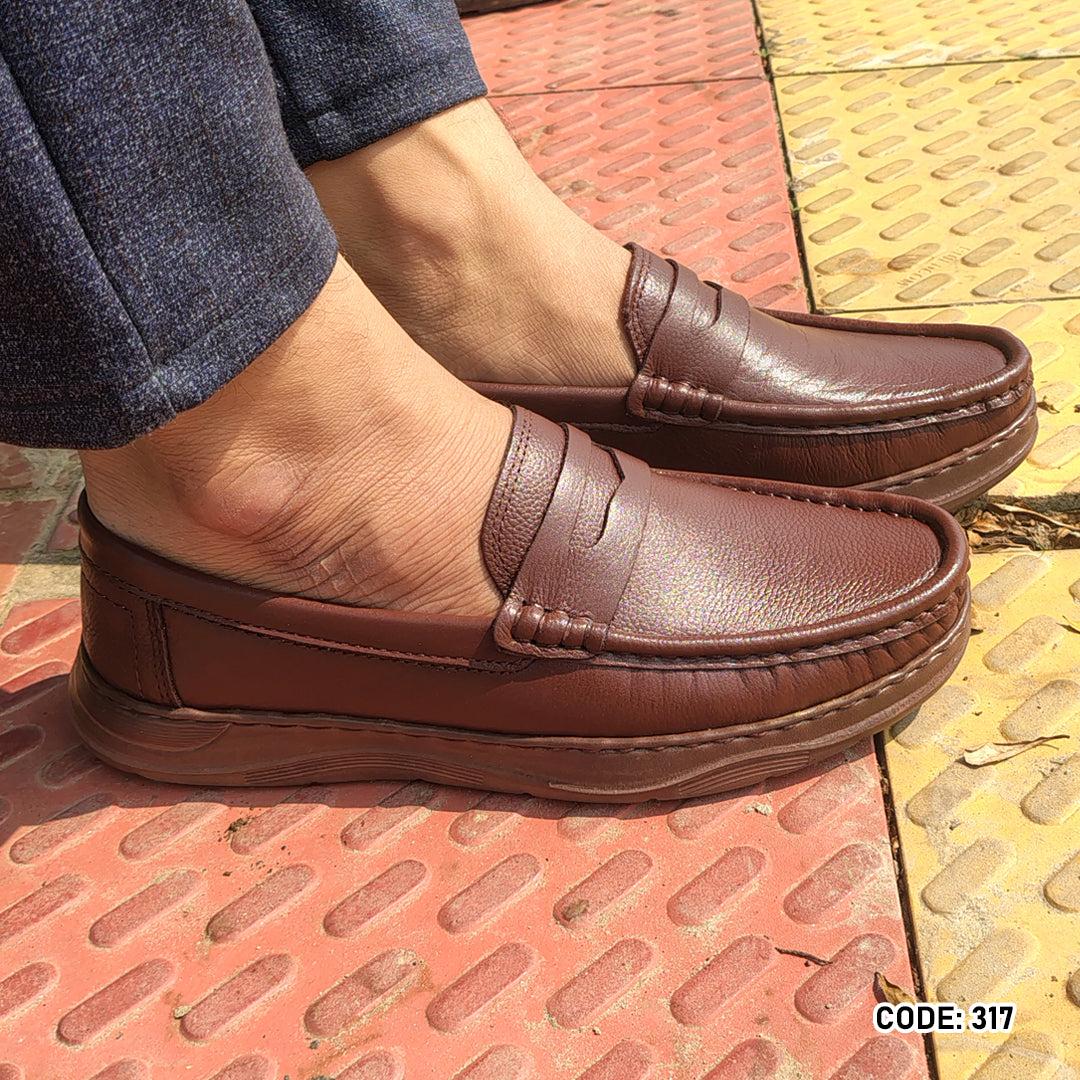 Genuine COW Leather Light Weight Casual Shoes -317