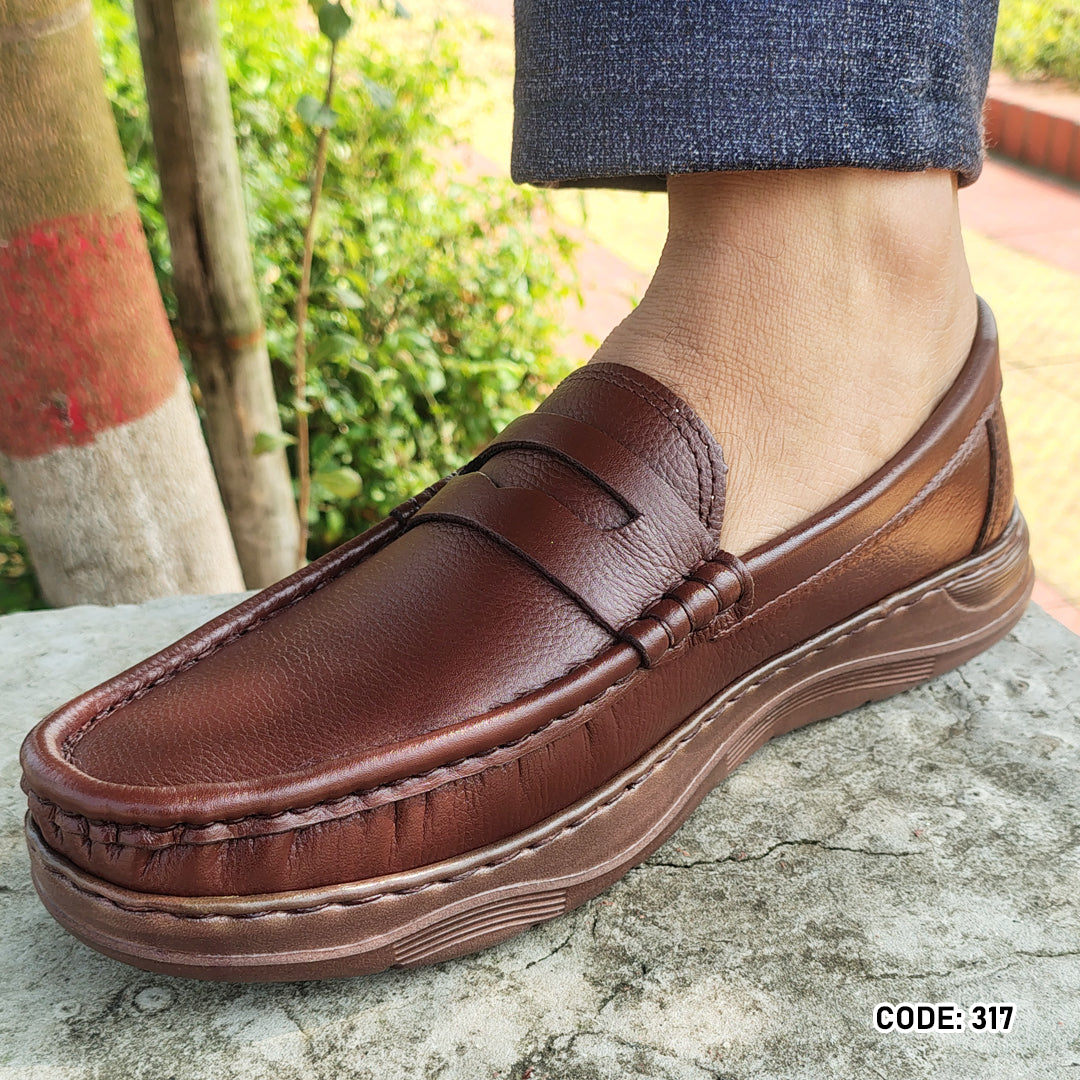 Genuine COW Leather Light Weight Casual Shoes -317
