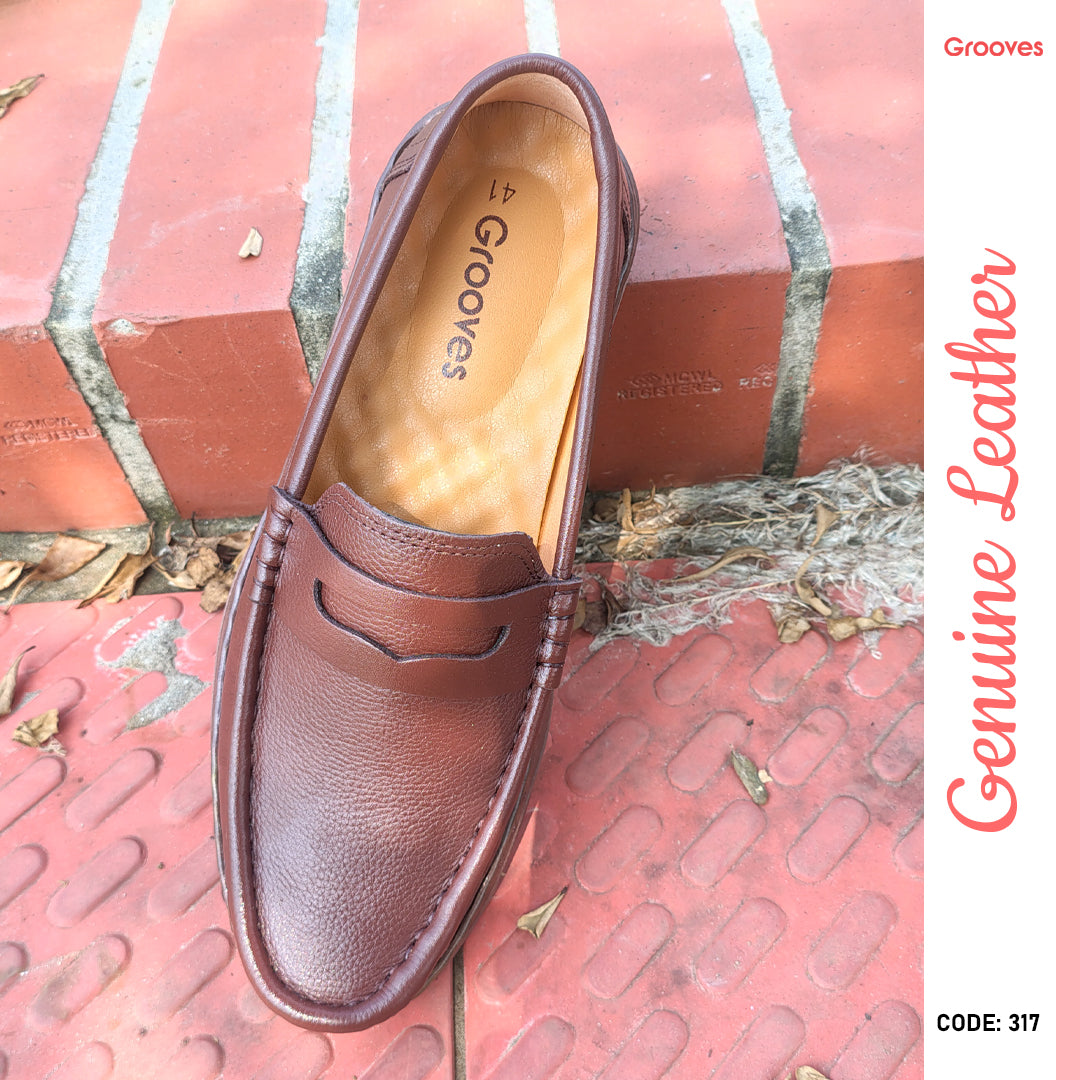 Genuine COW Leather Light Weight Casual Shoes -317
