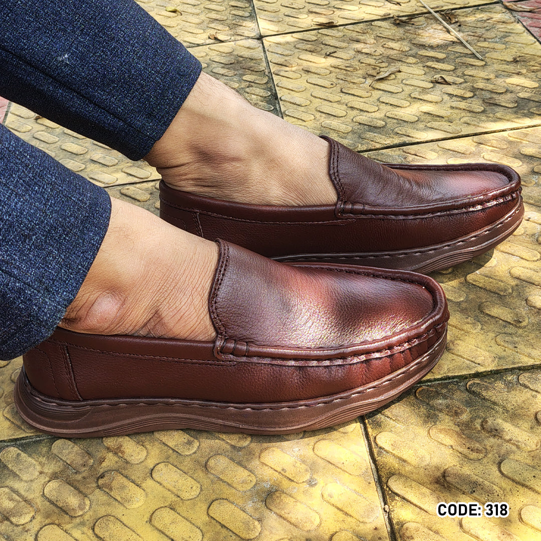 Genuine COW Leather Light Weight Casual Shoes -318