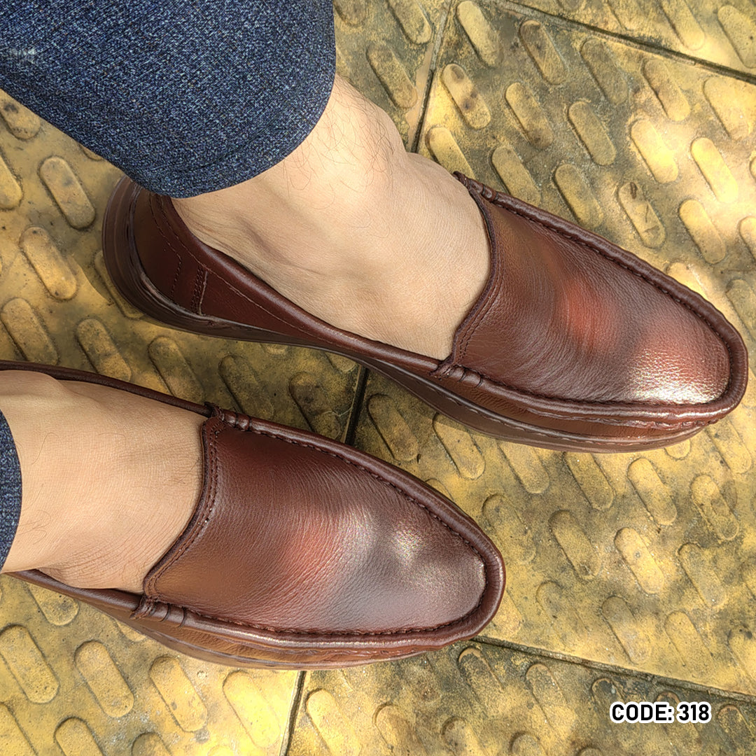 Genuine COW Leather Light Weight Casual Shoes -318