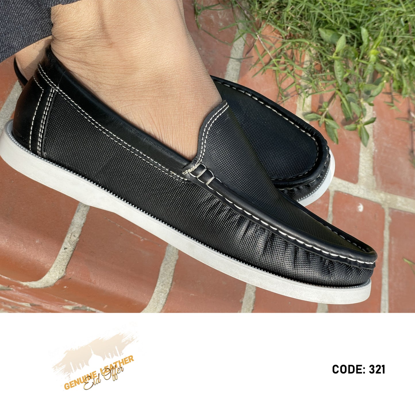 Genuine COW Leather  Casual Shoes For me -321