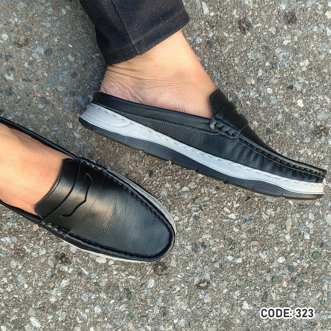 Genuine Leather  Half Shoe  For Men’s - 323