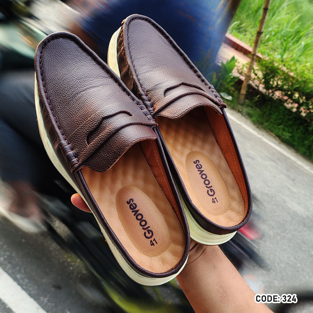 Genuine Leather  Half Shoe  For Men’s - 324