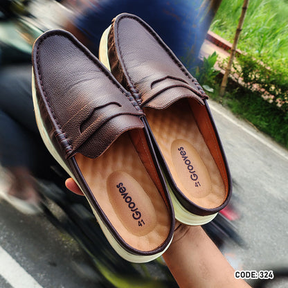 Genuine Leather  Half Shoe  For Men’s - 324