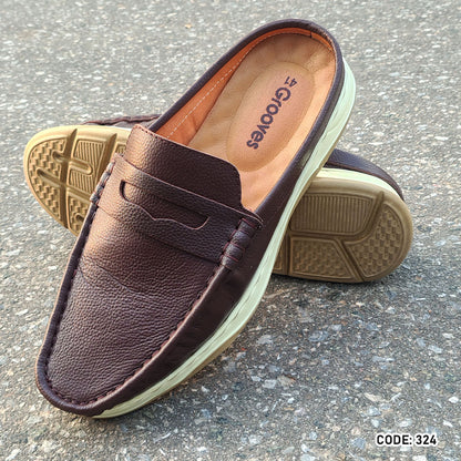 Genuine Leather  Half Shoe  For Men’s - 324