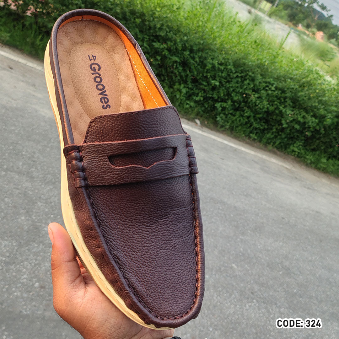 Genuine Leather  Half Shoe  For Men’s - 324