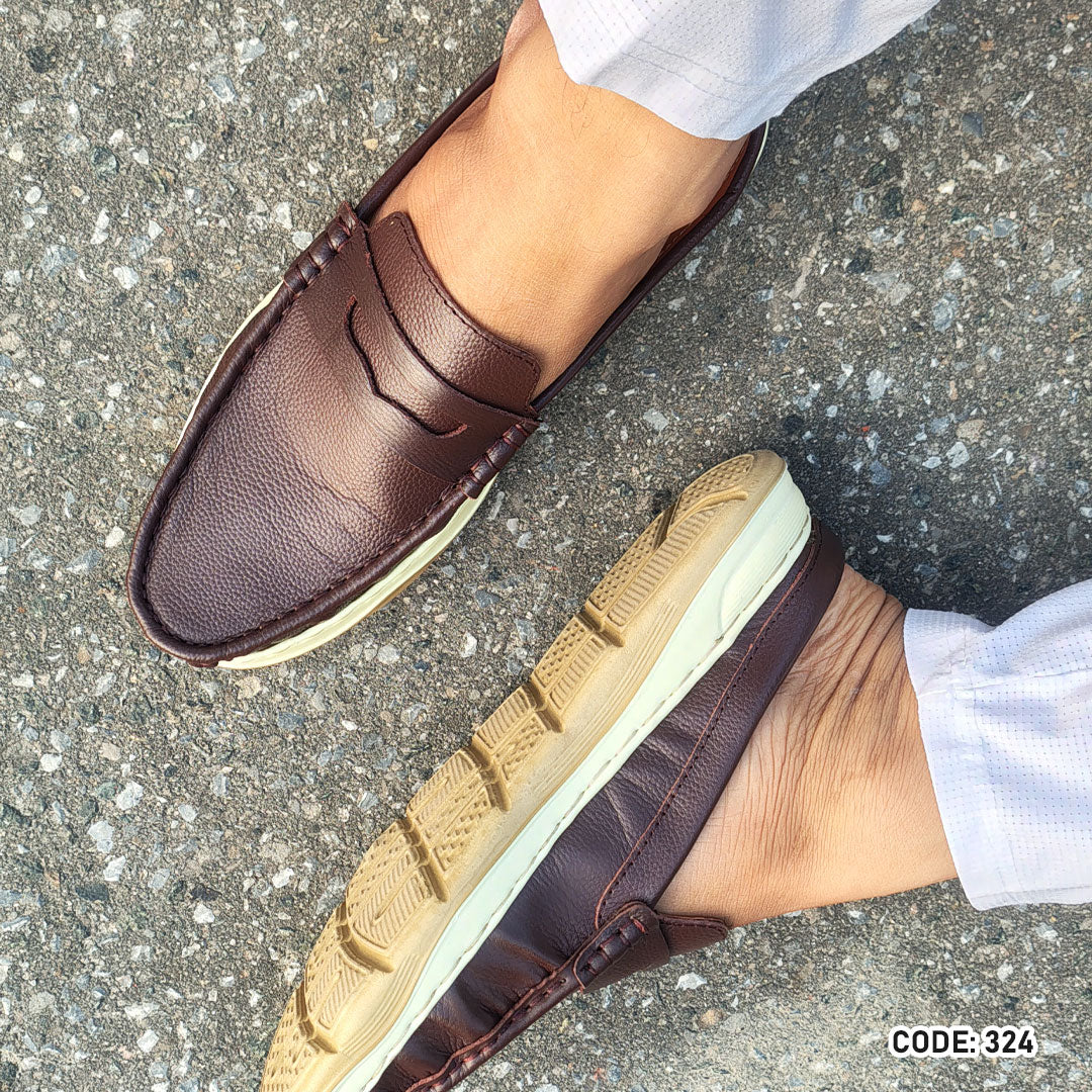 Genuine Leather  Half Shoe  For Men’s - 324