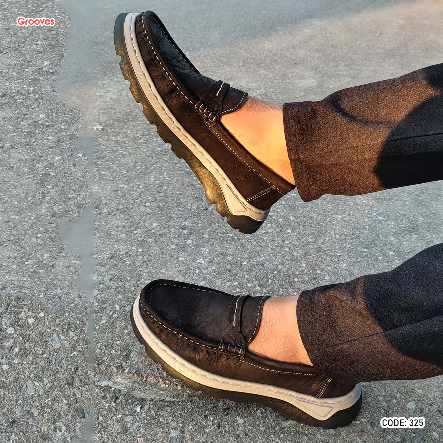 Genuine COW Leather Super Comfortable Casual Shoes -325