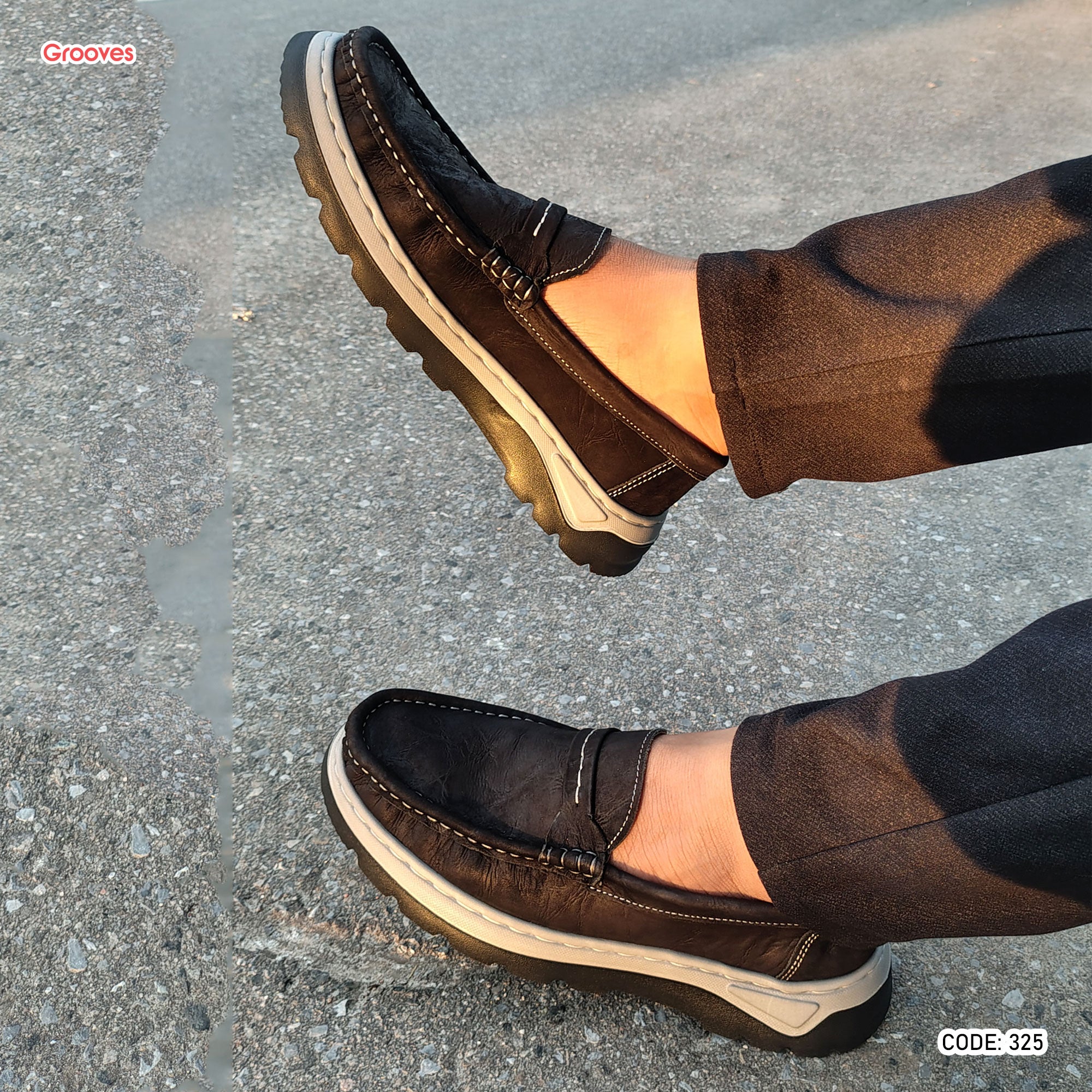 Genuine COW Leather Super Comfortable Casual Shoes -325