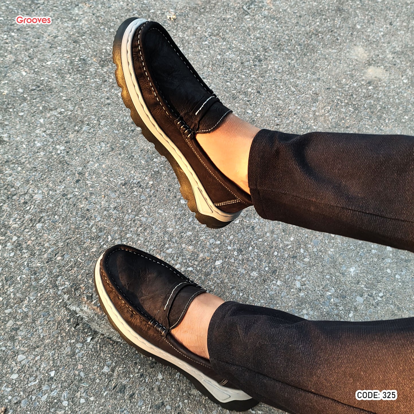 Genuine COW Leather Super Comfortable Casual Shoes -325