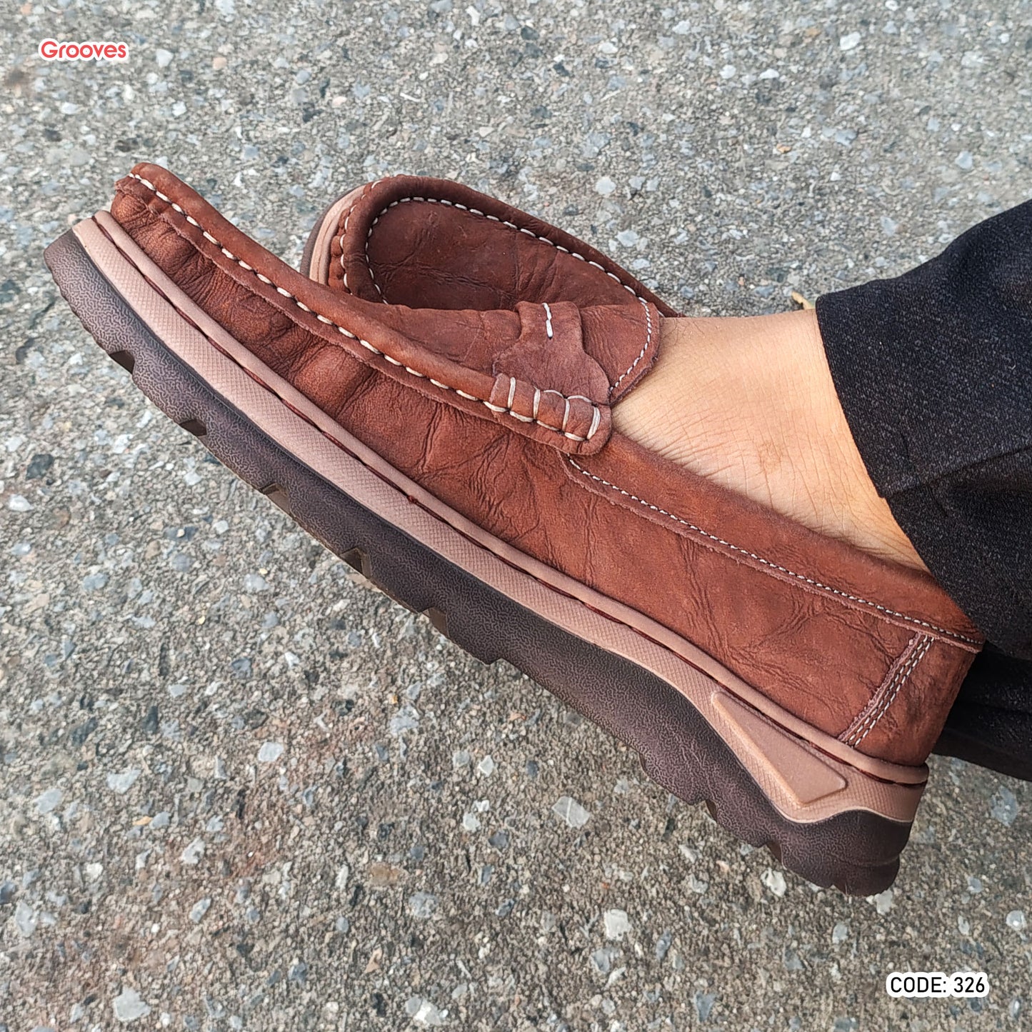 Genuine COW Leather Super Comfortable Casual Shoes - 326