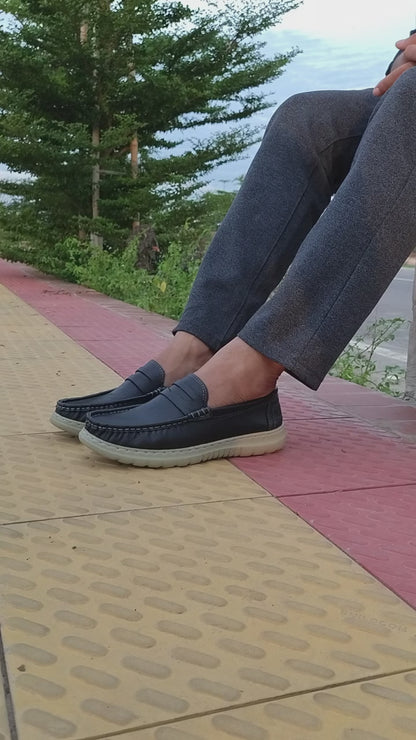 Genuine COW Leather Light Weight Casual Shoes - 306