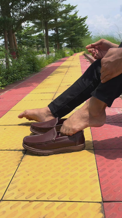 Genuine COW Leather Light Weight Casual Shoes - 310